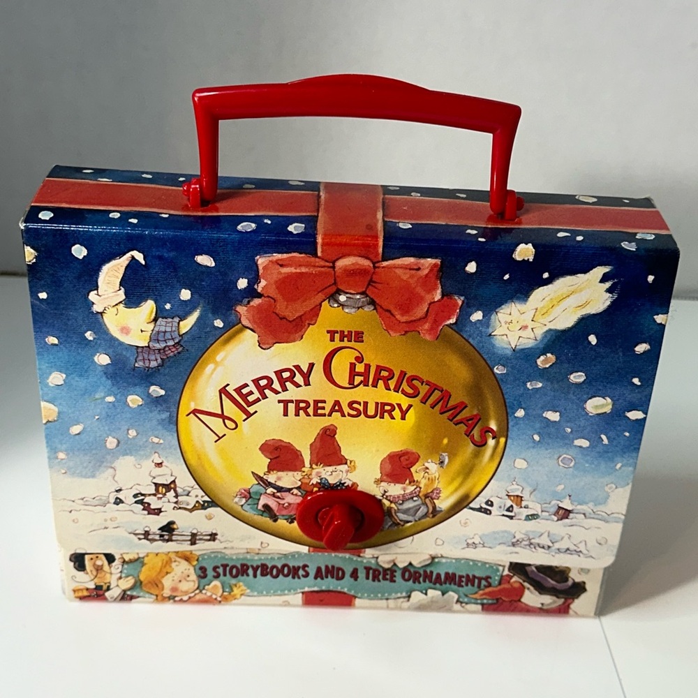 The Merry Christmas Treasury Tormont 3 Storybooks 4‎ Ornaments Vintage 1996 Set